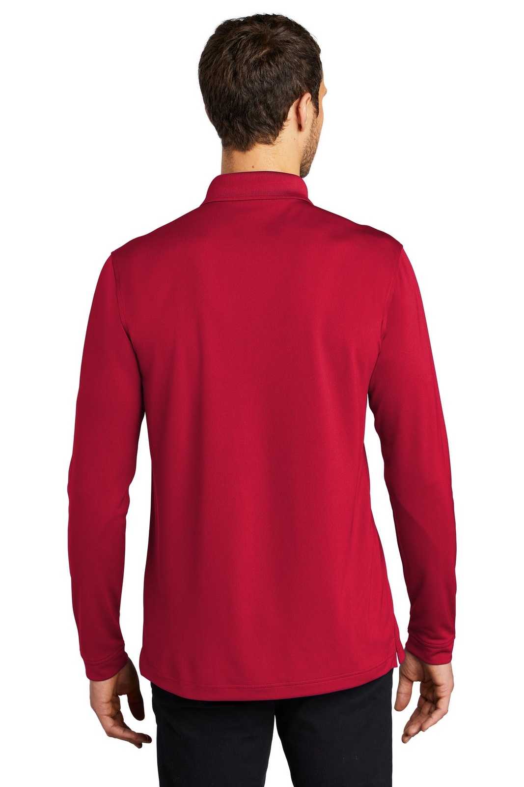 Port Authority K110LS Dry Zone UV Micro-Mesh Long Sleeve Polo - Rich Red - HIT a Double - 1