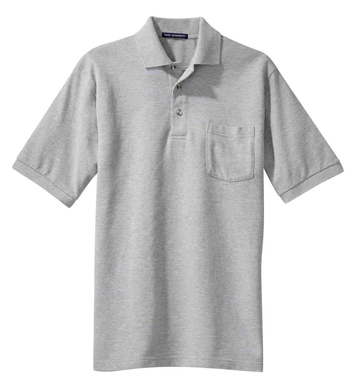 Port Authority K420P Heavyweight Cotton Pique Polo with Pocket - Oxford - HIT a Double - 5