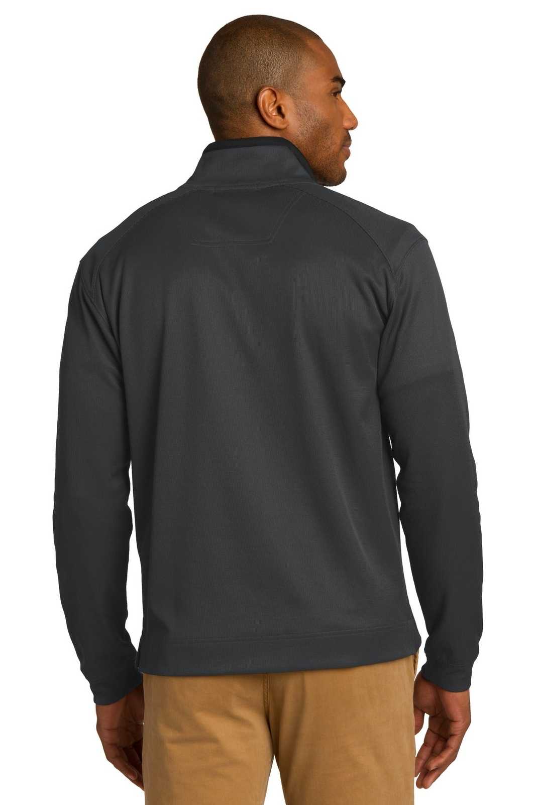 Port Authority K805 Vertical Texture 1/4-Zip Pullover - Iron Gray Black - HIT a Double - 1