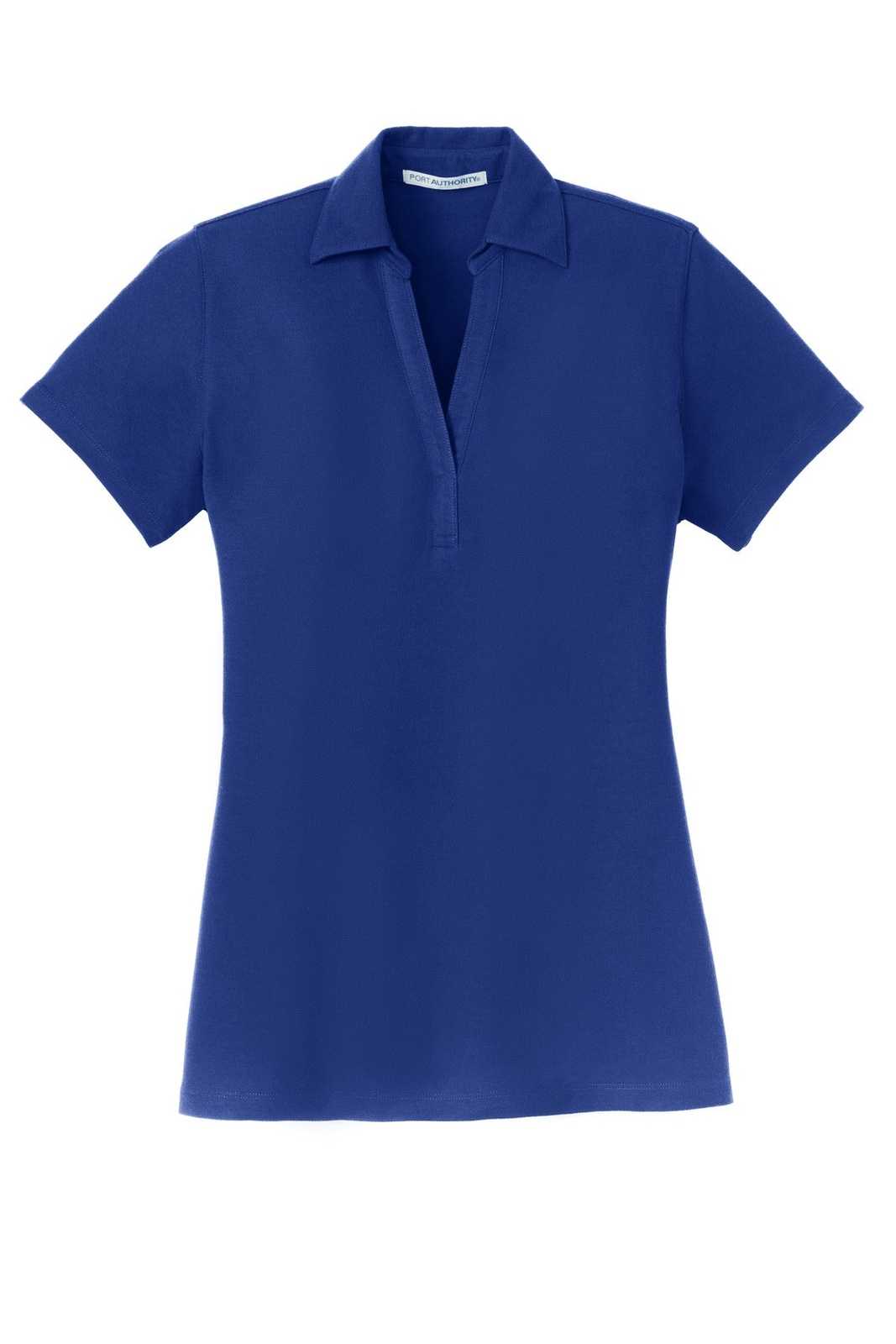 Port Authority L5001 Ladies Silk Touch Y-Neck Polo - Royal - HIT a Double - 5
