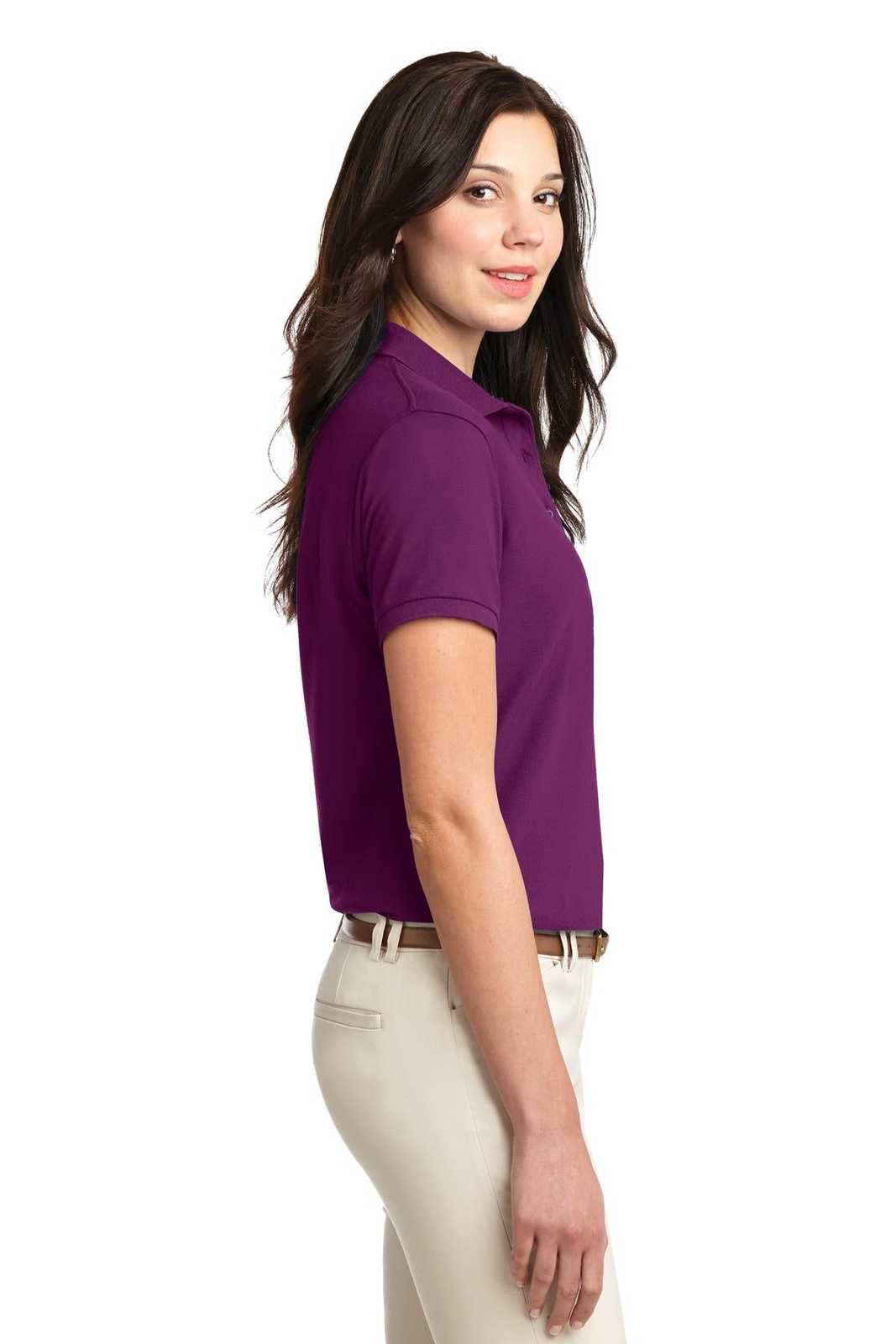 Port Authority L500 Ladies Silk Touch Polo - Deep Berry - HIT a Double - 3