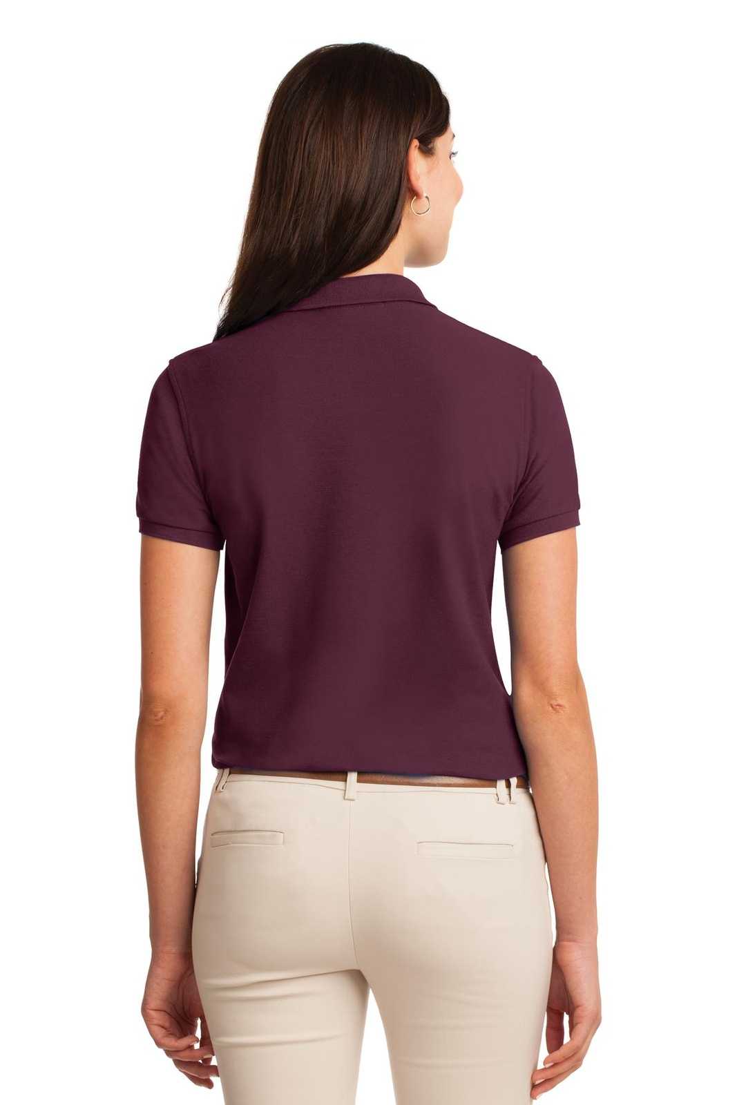 Port Authority L500 Ladies Silk Touch Polo - Maroon - HIT a Double - 1