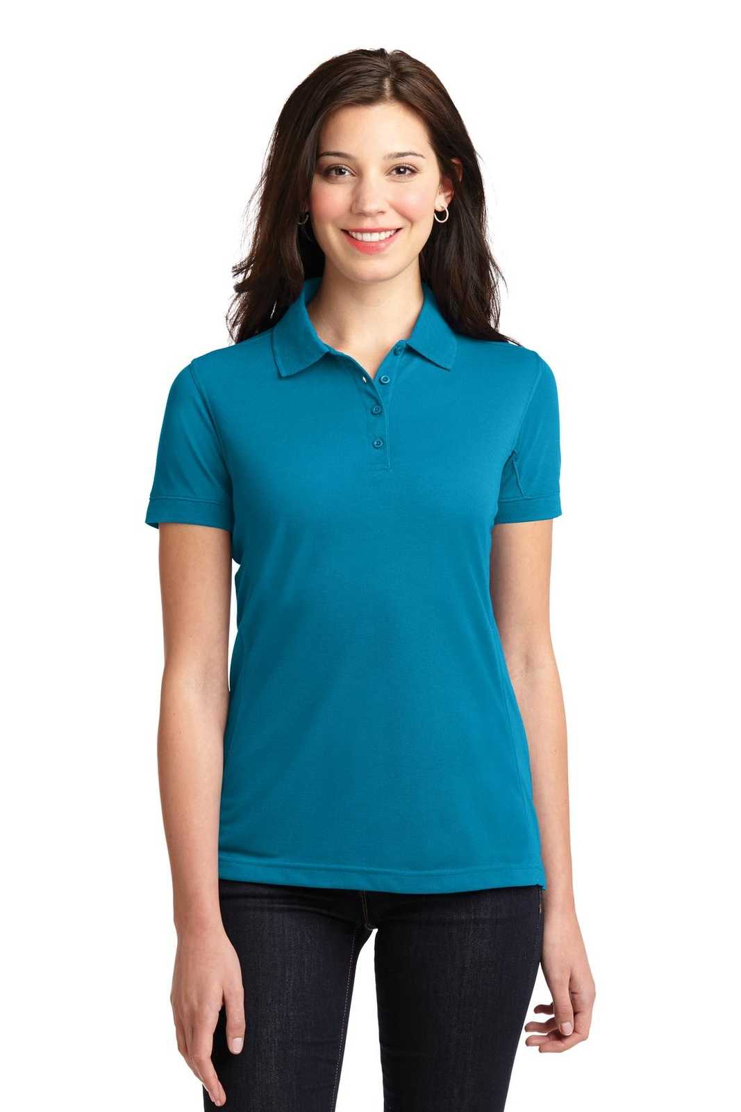 Port Authority L567 Ladies 5-In-1 Performance Pique Polo - Blue Wake - HIT a Double - 1
