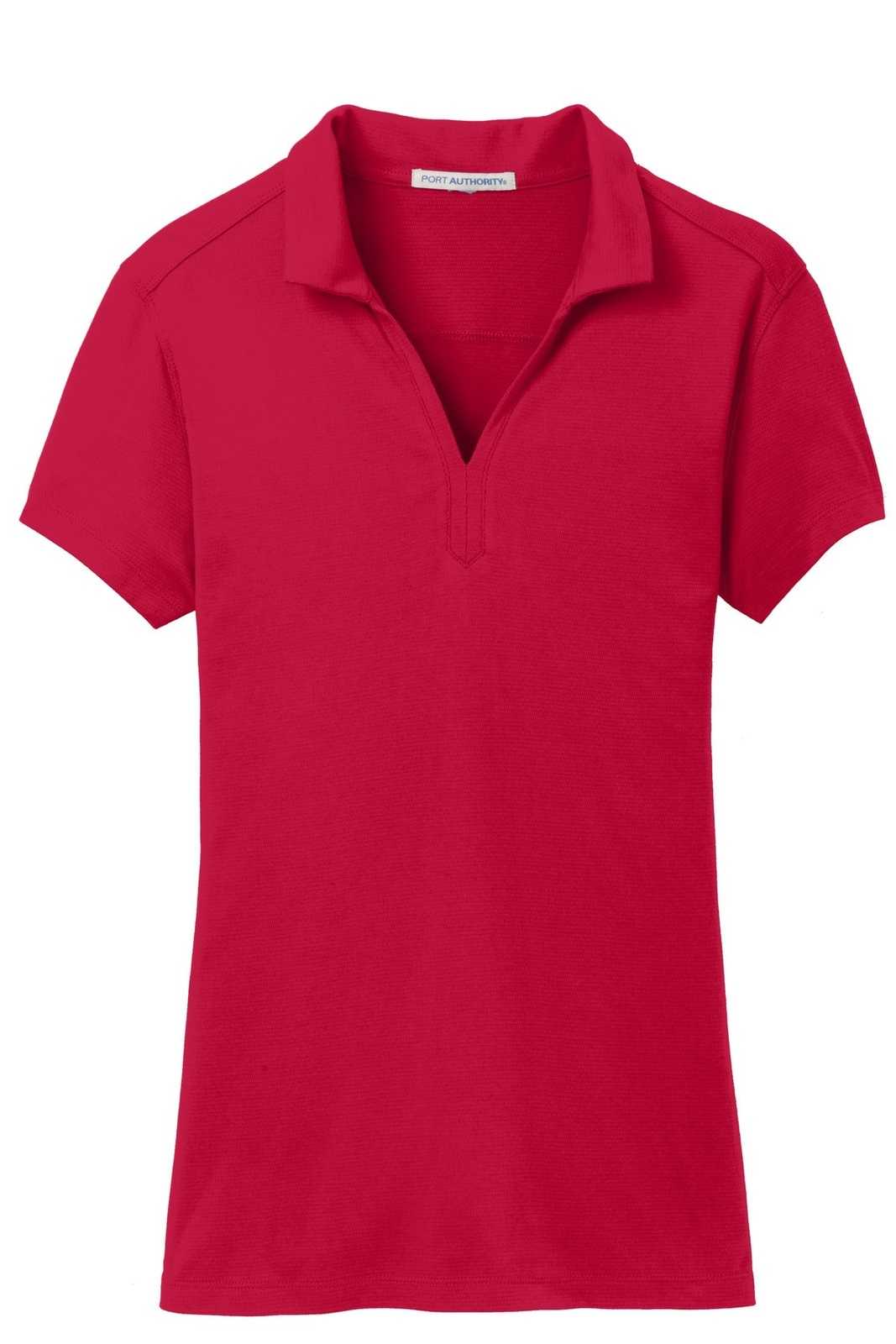 Port Authority L573 Ladies Rapid Dry Mesh Polo - Engine Red - HIT a Double - 5