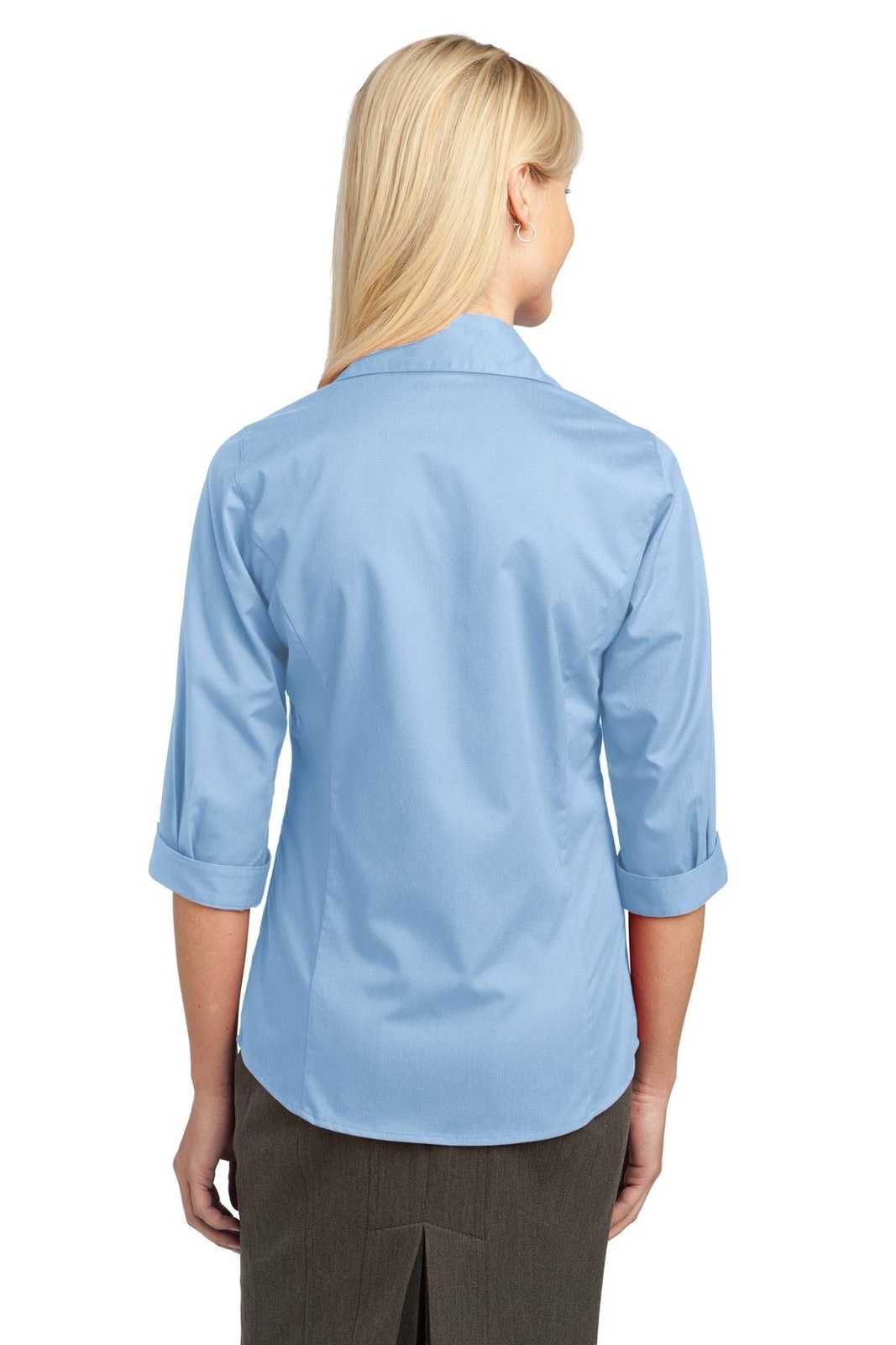Port Authority L6290 Improved Ladies 3/4-Sleeve Blouse - Light Blue - HIT a Double - 1