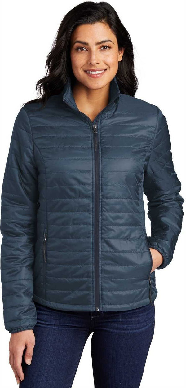 Port Authority L850 Ladies Packable Puffy Jacket Regatta Blue River