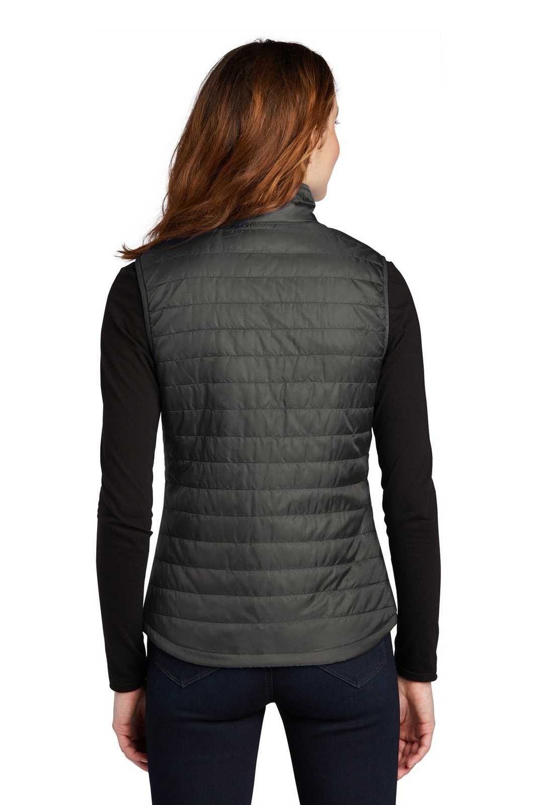 Port Authority L851 Ladies Packable Puffy Vest - Sterling Gray Graphite - HIT a Double - 1