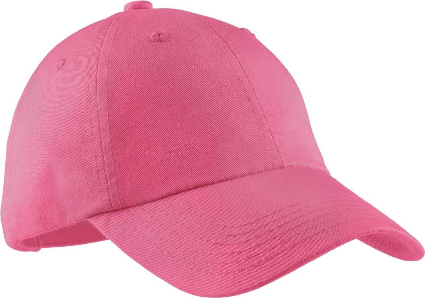 Port Authority LPWU Ladies Garment-Washed Cap - Bright Pink - HIT a Double - 1