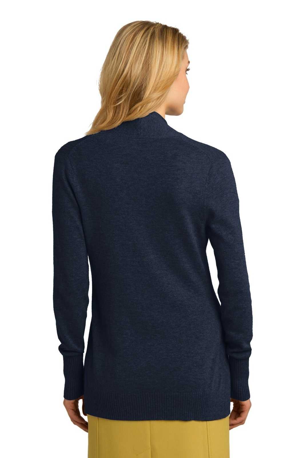 Port Authority LSW289 Ladies Open Front Cardigan Sweater - Navy - HIT a Double - 1