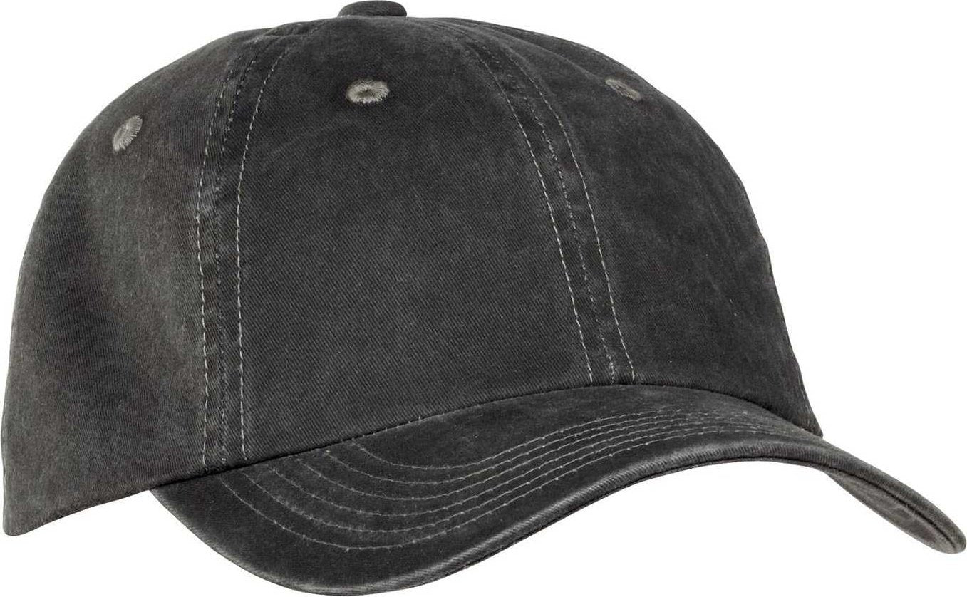 Port Authority PWU Garment-Washed Cap - Black - HIT a Double - 1