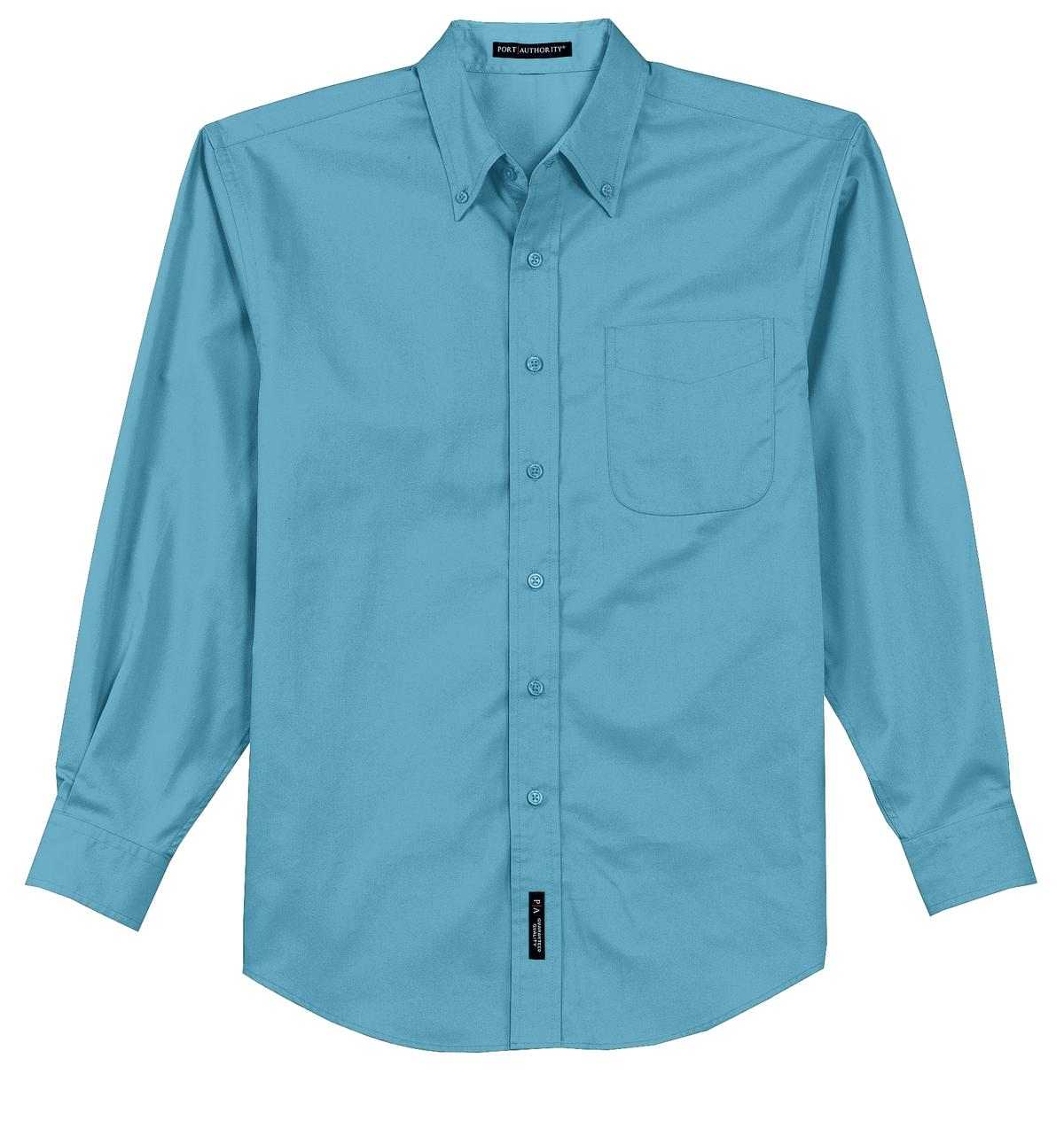 Port Authority S608 Long Sleeve Easy Care Shirt - Maui Blue - HIT a Double - 5