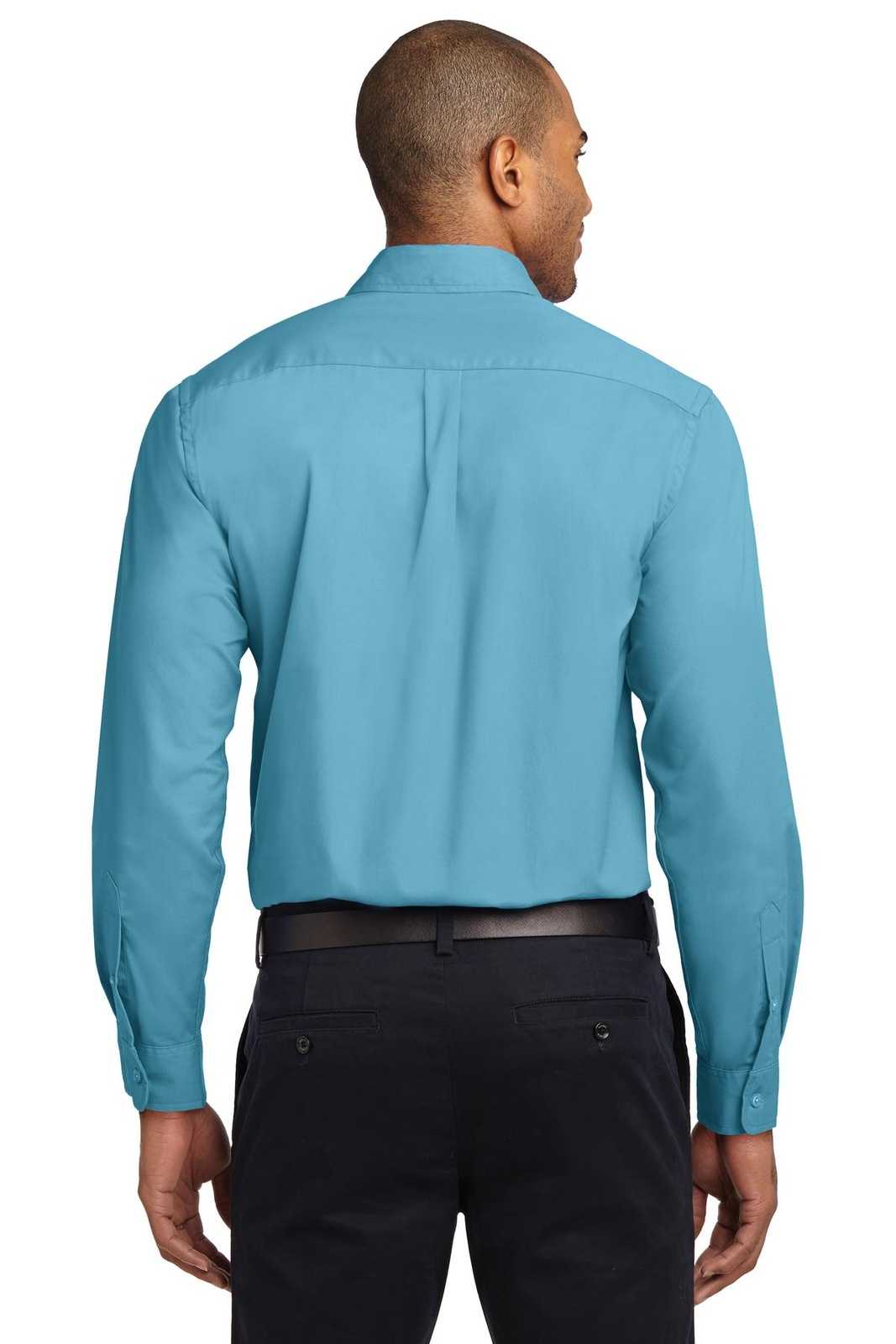 Port Authority S608 Long Sleeve Easy Care Shirt - Maui Blue - HIT a Double - 2