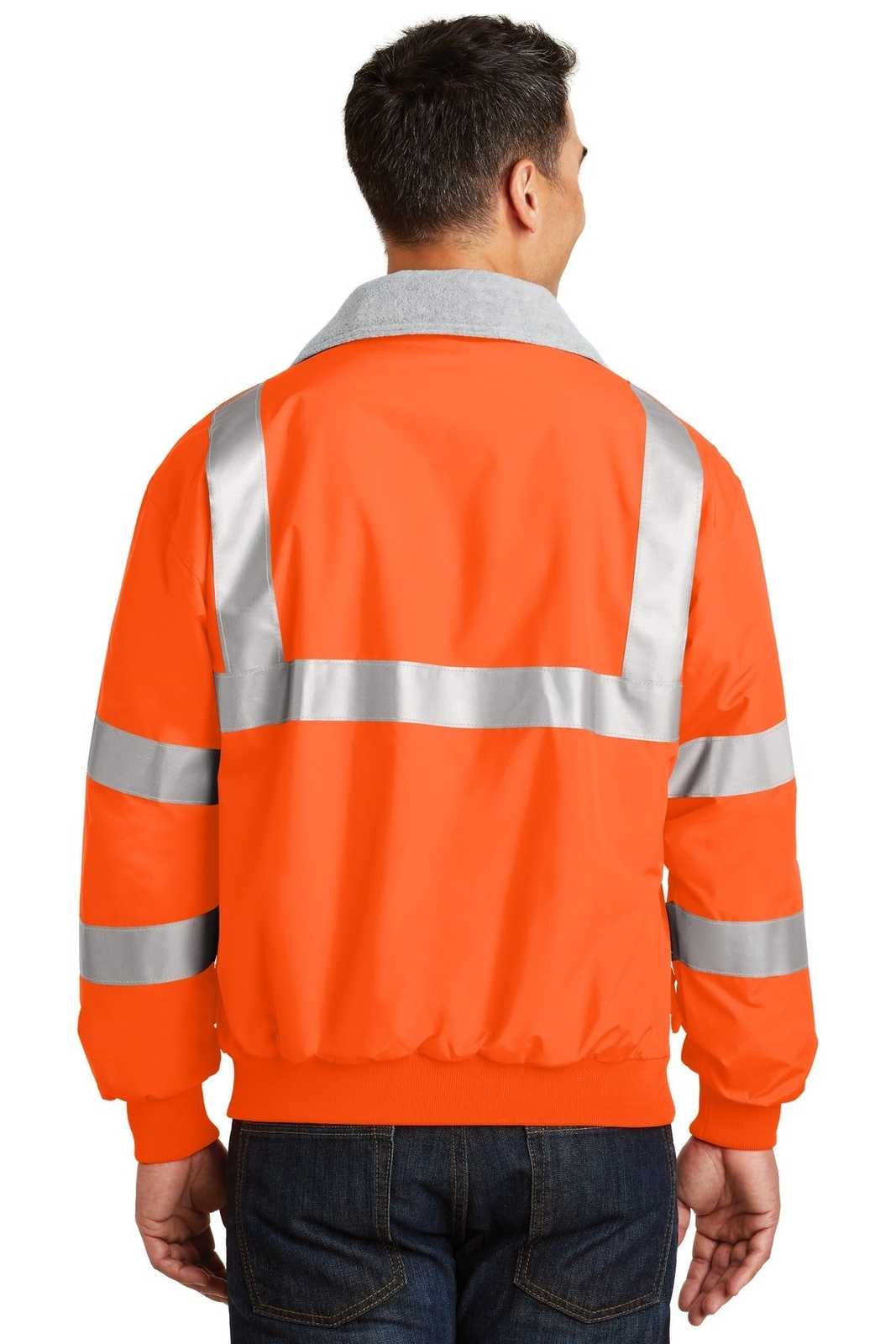 Port Authority SRJ754 Enhanced Visibility Challenger Jacket with Reflective Taping - Safety Orange Reflective - HIT a Double - 1