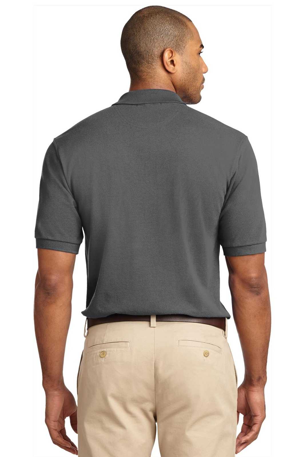 Port Authority TLK420 Tall Heavyweight Cotton Pique Polo - Steel Gray - HIT a Double - 1