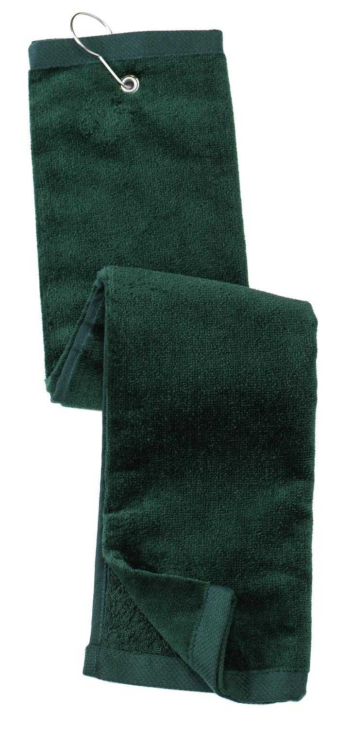 Port Authority TW50 Grommeted Tri-Fold Golf Towel - Hunter - HIT a Double - 1