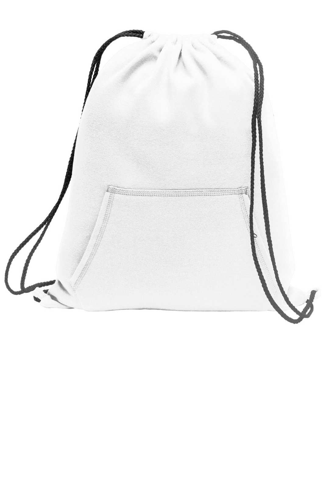 Port &amp; Company BG614 Core Fleece Sweatshirt Cinch Pack - White - HIT a Double - 1