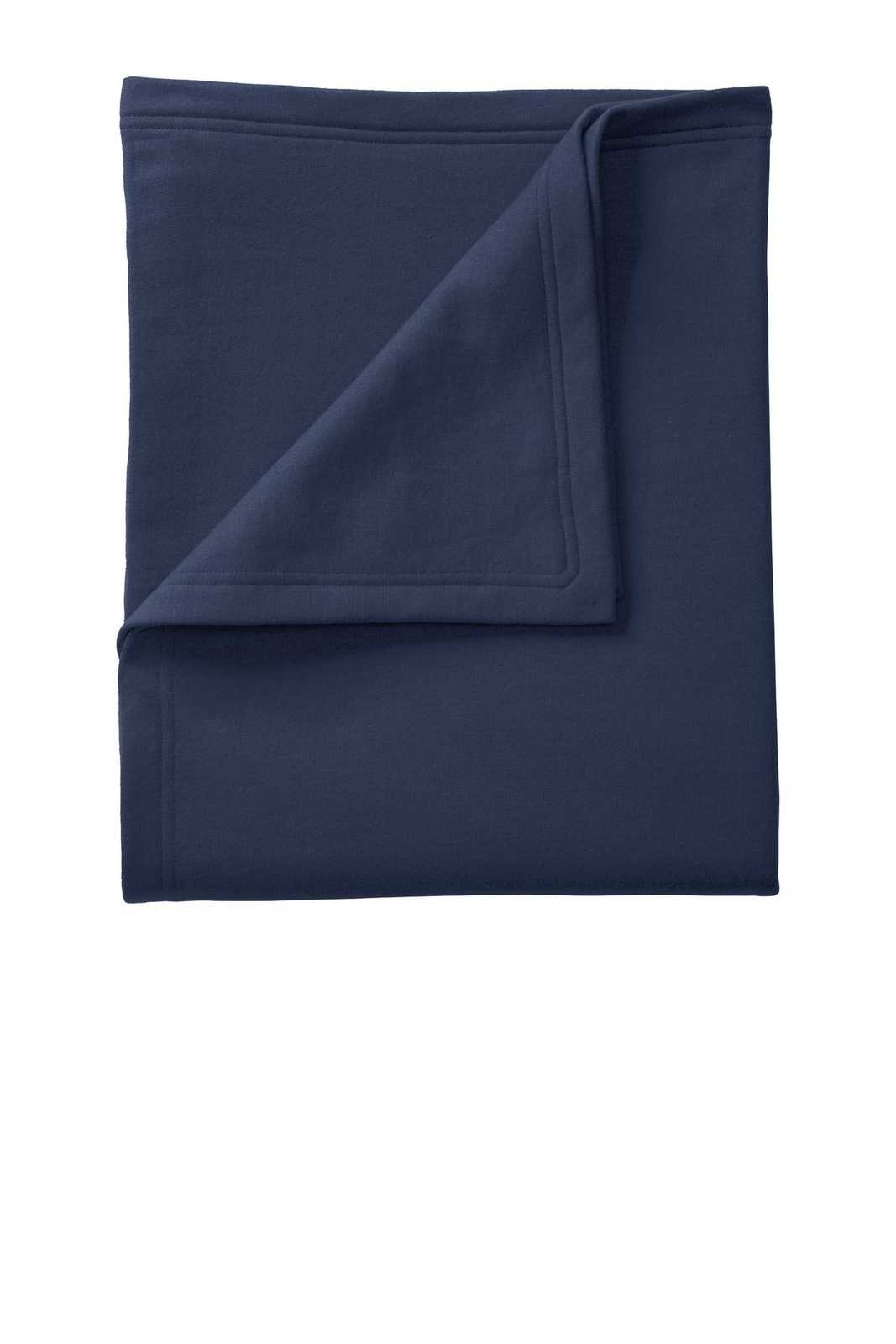 Port &amp; Company BP78 Core Fleece Sweatshirt Blanket - Navy - HIT a Double - 1