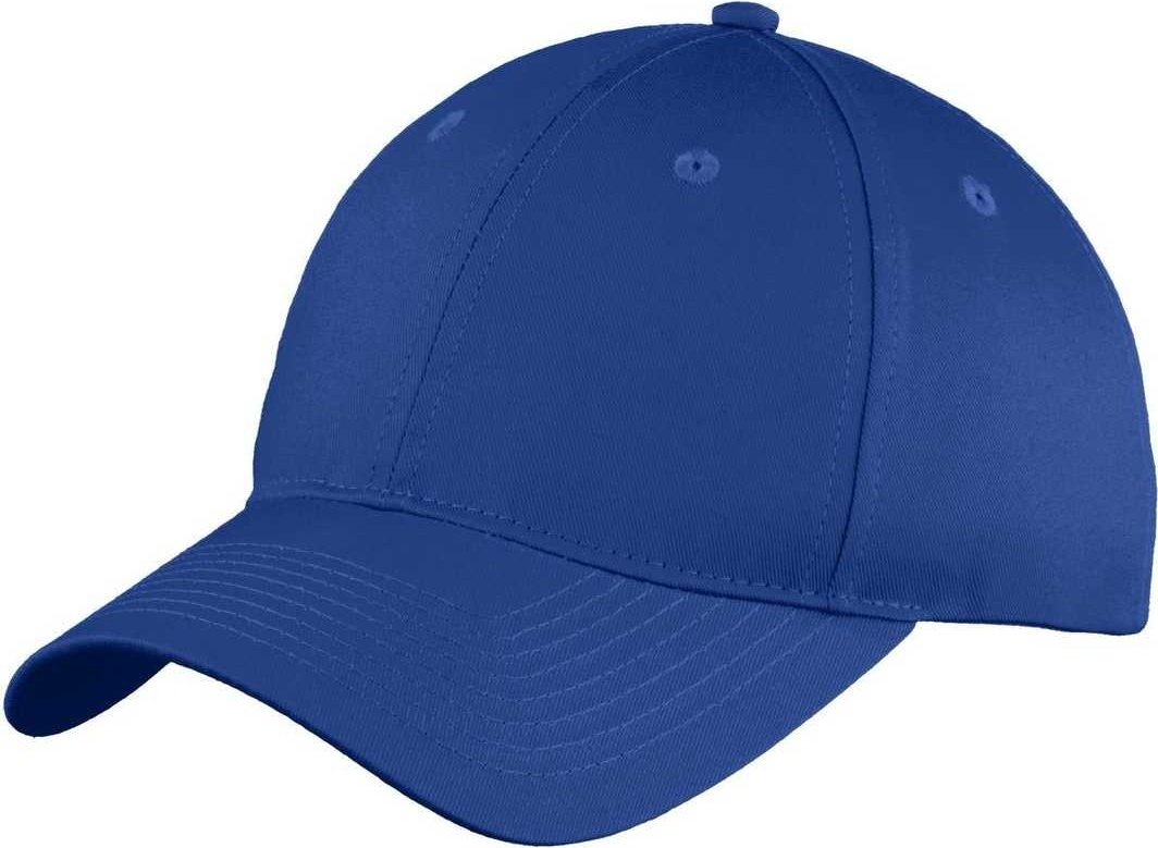 Port &amp; Company C914 Six-Panel Unstructured Twill Cap - Royal - HIT a Double - 1