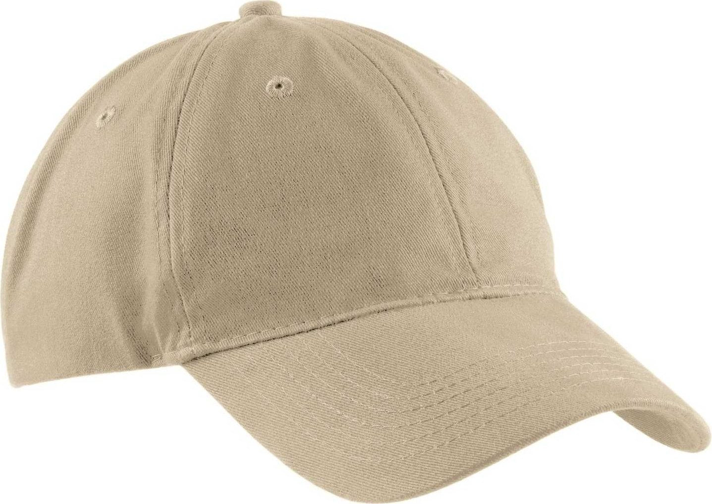 Port & Company CP77 Brushed Twill Low Profile Cap - Khaki - HIT a Double - 1