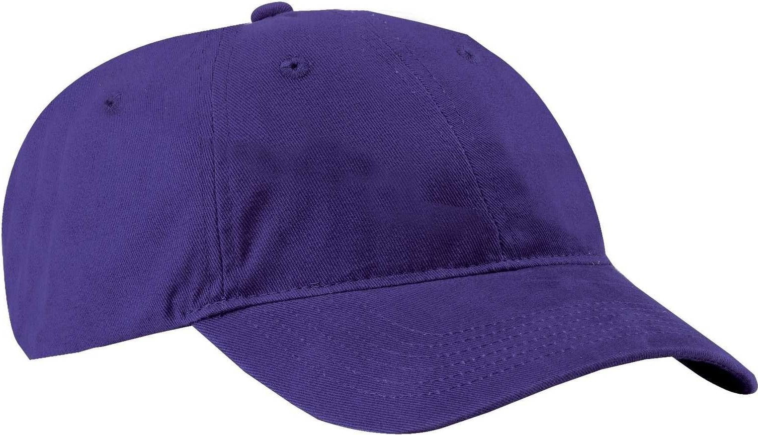 Port & Company CP77 Brushed Twill Low Profile Cap - Purple - HIT a Double - 1