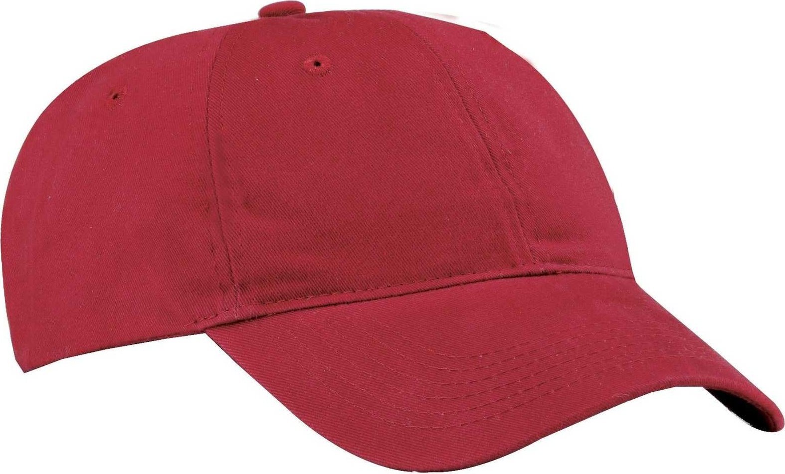 Port & Company CP77 Brushed Twill Low Profile Cap - Red - HIT a Double - 1