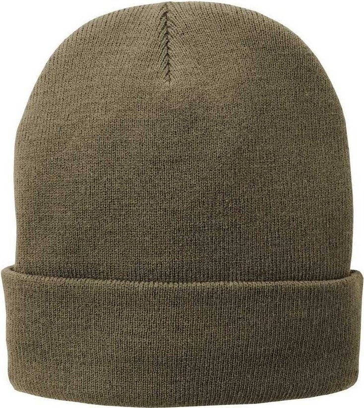 Port & Company CP90L Fleece-Lined Knit Cap - Coyote Brown - HIT a Double - 1
