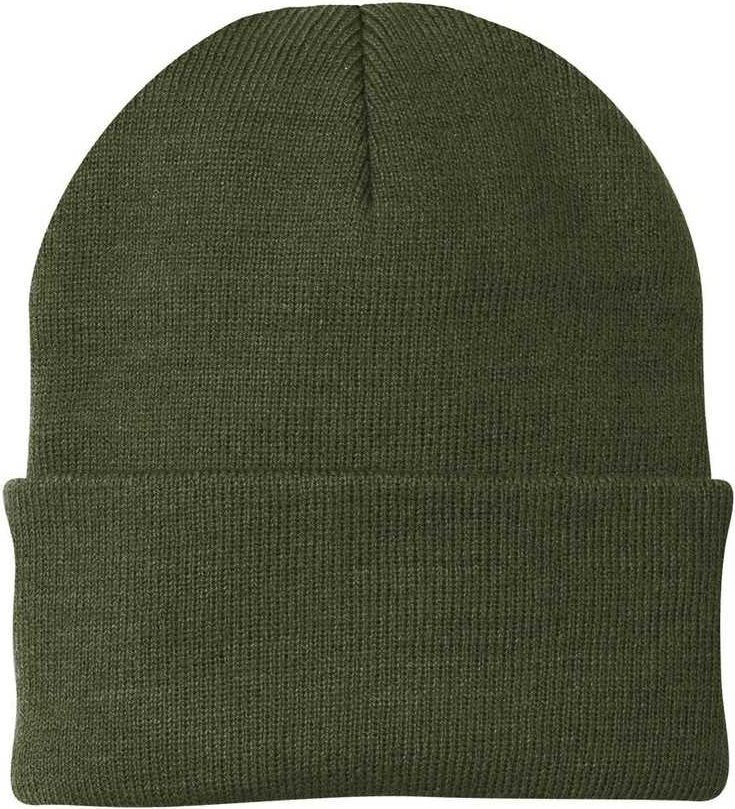 Port & Company CP90 Knit Cap - Olive Drab Green - HIT a Double - 1