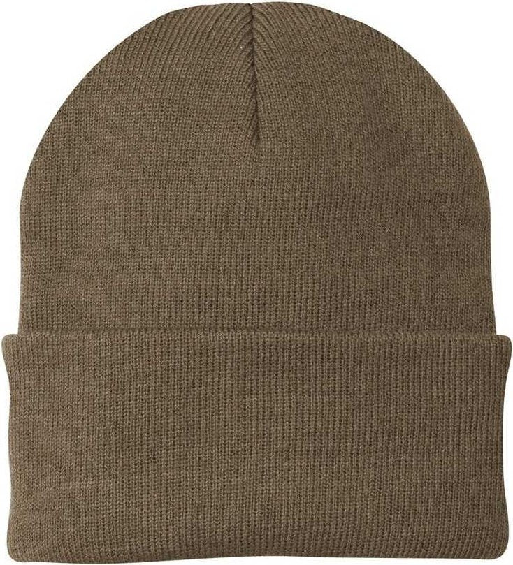 Port & Company CP90 Knit Cap - Woodland Brown - HIT a Double - 1