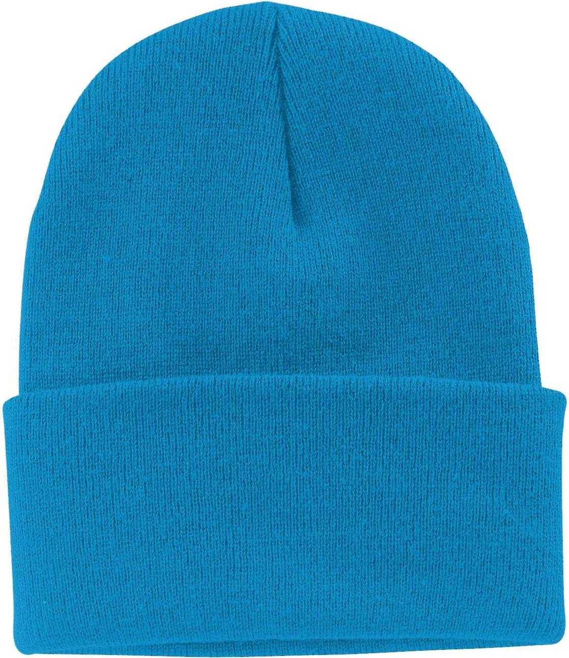 Port & Company CP90 Knit Cap with Cuff - Neon Blue - HIT a Double - 1