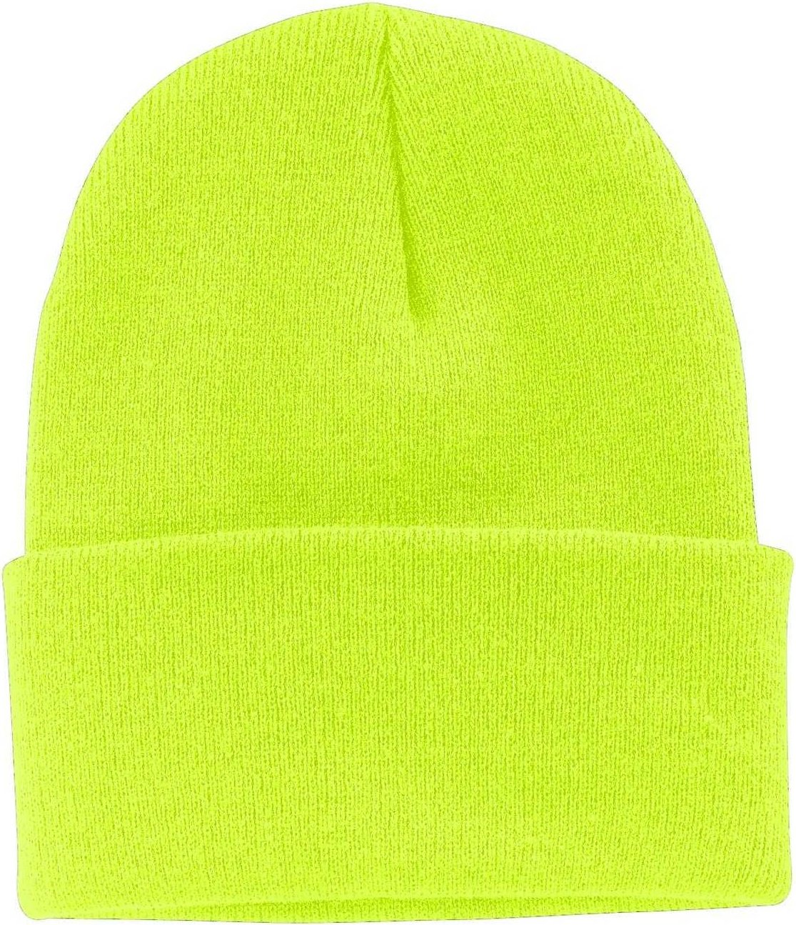Port & Company CP90 Knit Cap with Cuff - Neon Yellow - HIT a Double - 1