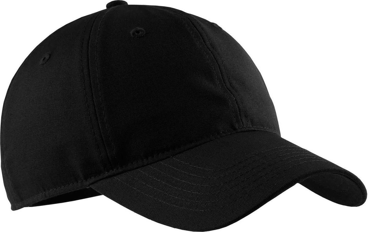 Port & Company CP96 Soft Brushed Canvas Cap - Black - HIT a Double - 1