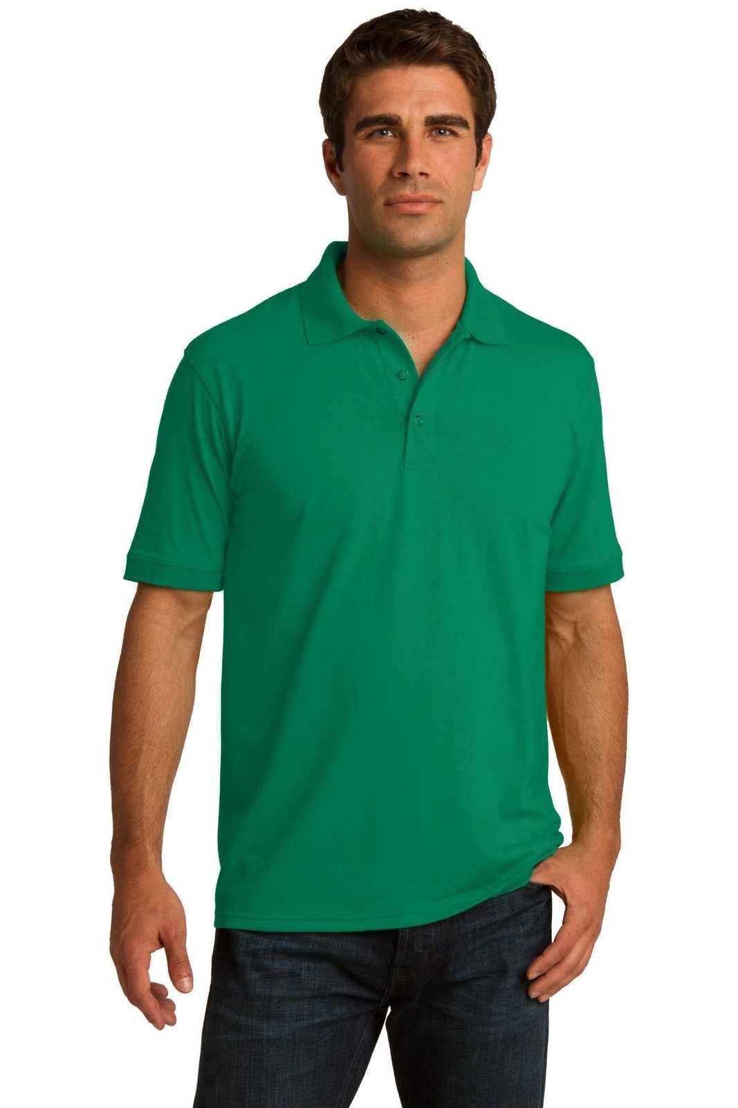 Port & Company KP55T Tall Core Blend Jersey Knit Polo - Kelly - HIT a Double - 1