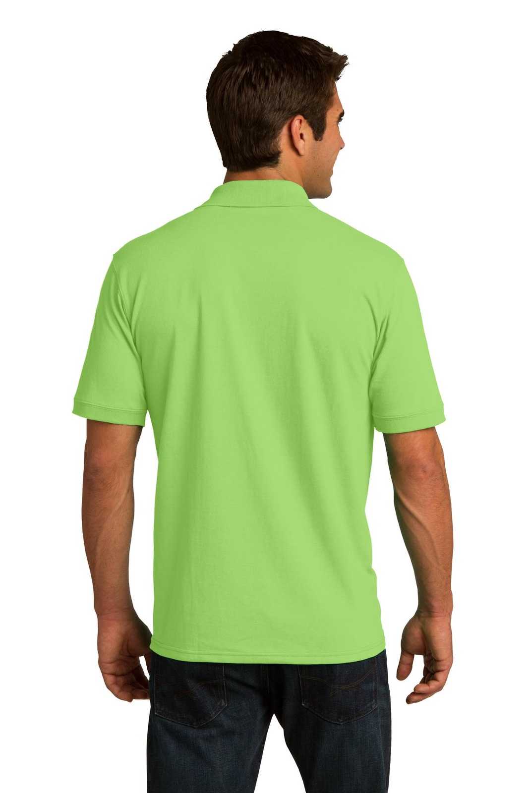 Port & Company KP55T Tall Core Blend Jersey Knit Polo - Lime - HIT a Double - 1
