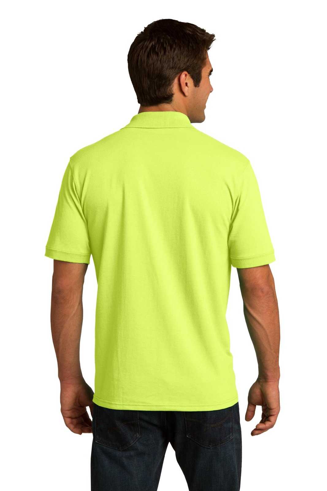 Port & Company KP55T Tall Core Blend Jersey Knit Polo - Safety Green - HIT a Double - 1