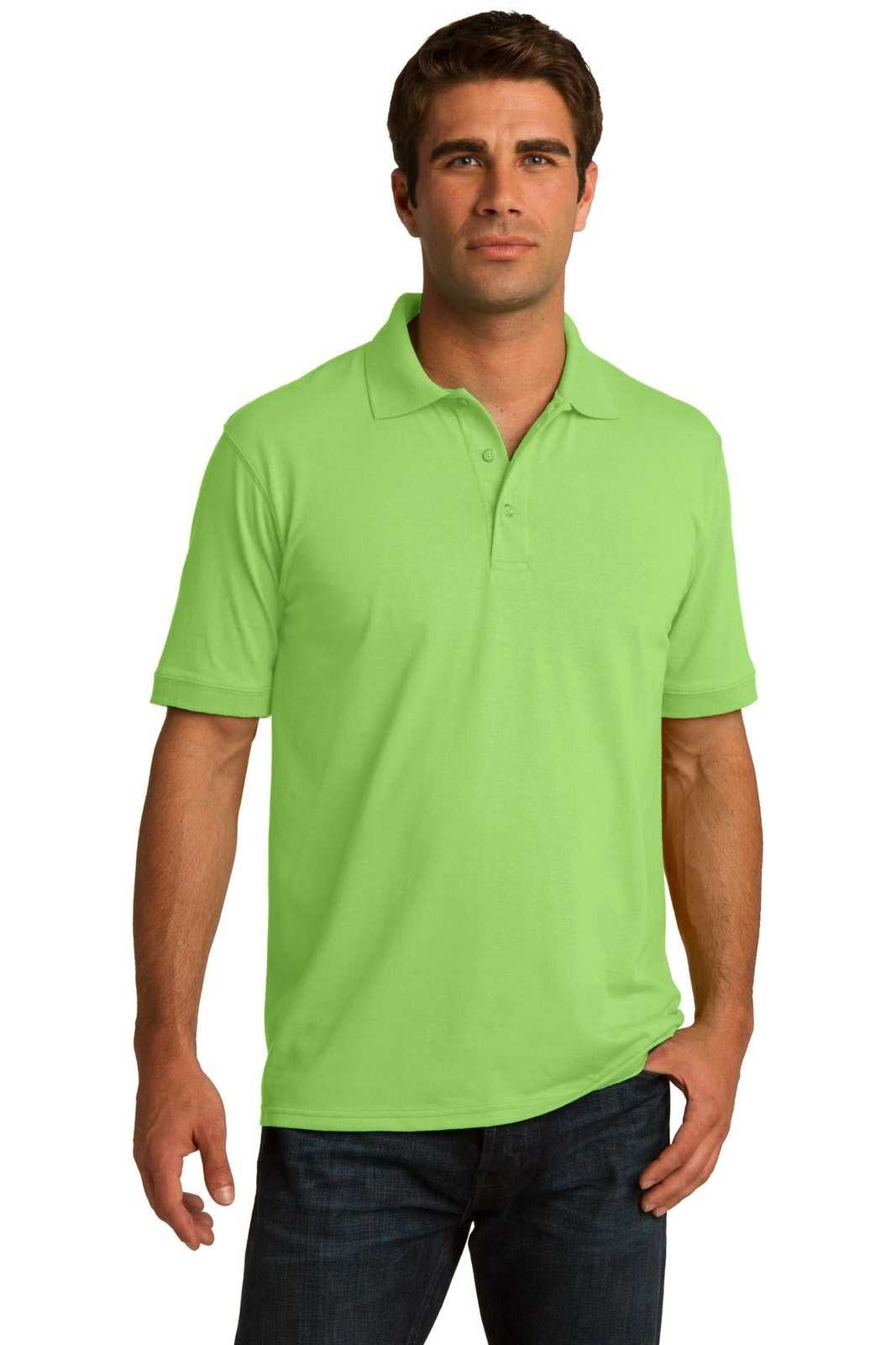 Port & Company KP55 Core Blend Jersey Knit Polo - Lime - HIT a Double - 1