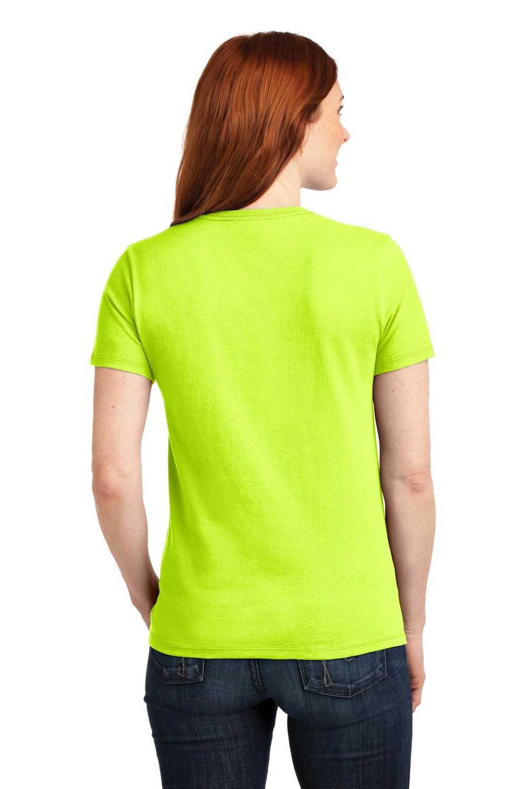 Port & Company LPC55 Ladies Core Blend Tee - Safety Green - HIT a Double - 1