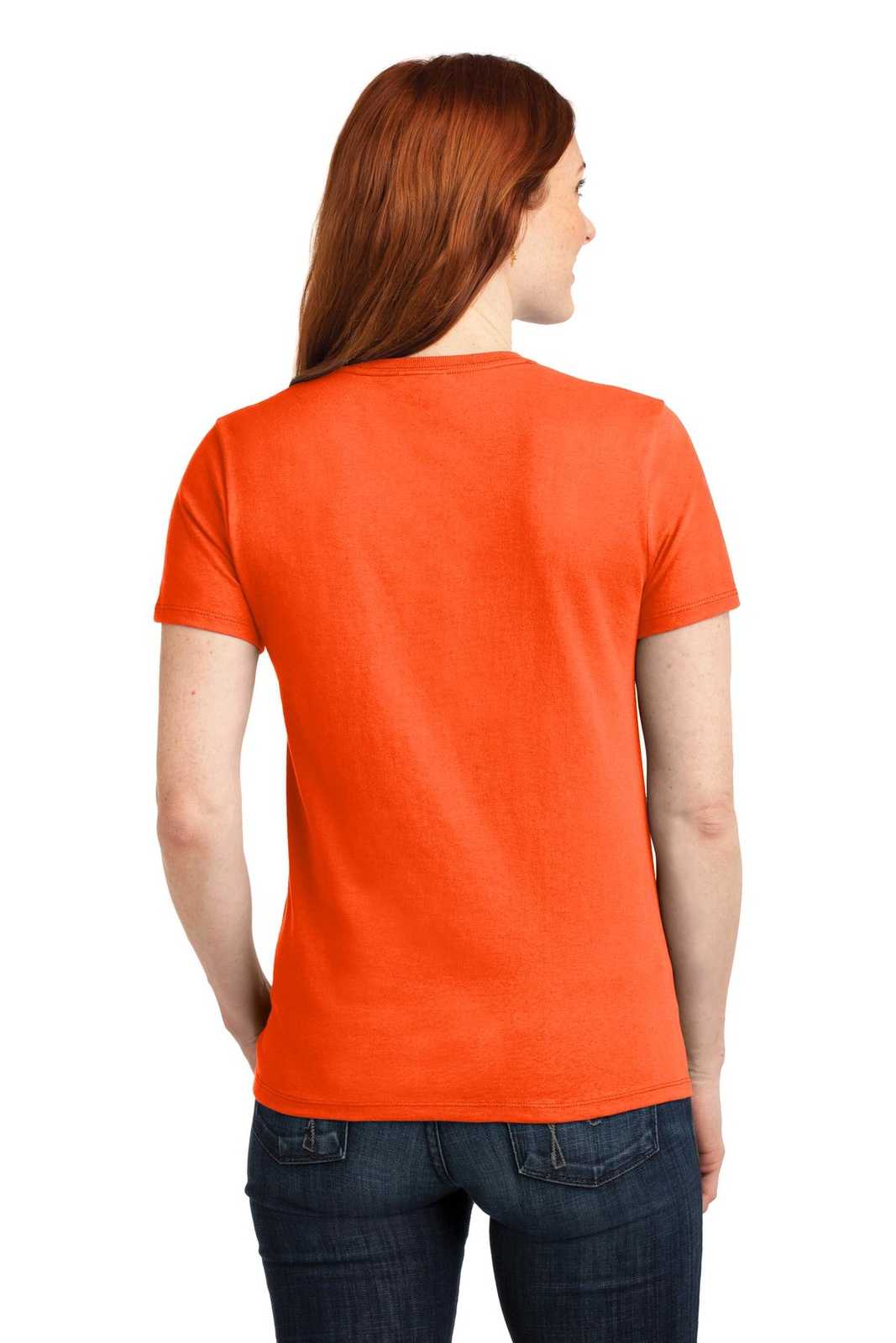 Port & Company LPC55 Ladies Core Blend Tee - Safety Orange - HIT a Double - 1