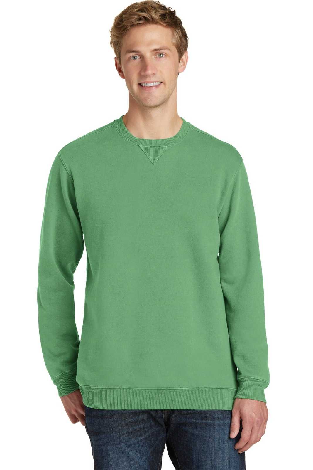 Port & Company PC098 Beach Wash Garment-Dyed Sweatshirt - Safari - HIT a Double - 1
