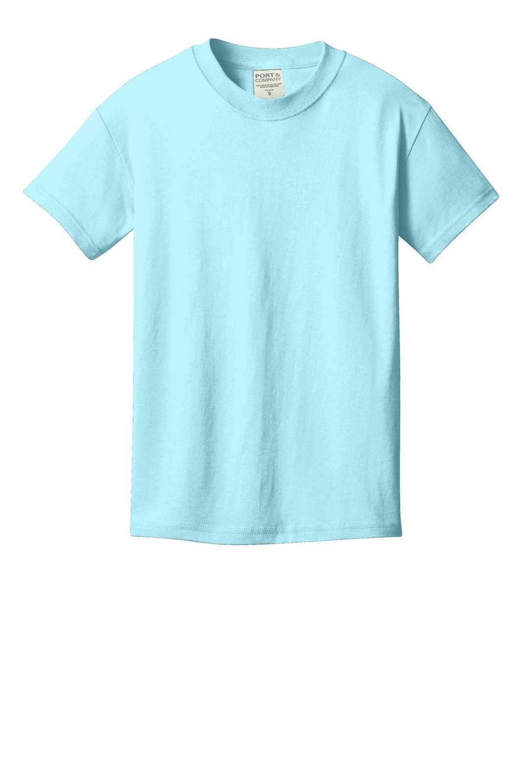 Port & Company PC099Y Youth Beach Wash Garment-Dyed Tee - Glacier - HIT a Double - 1