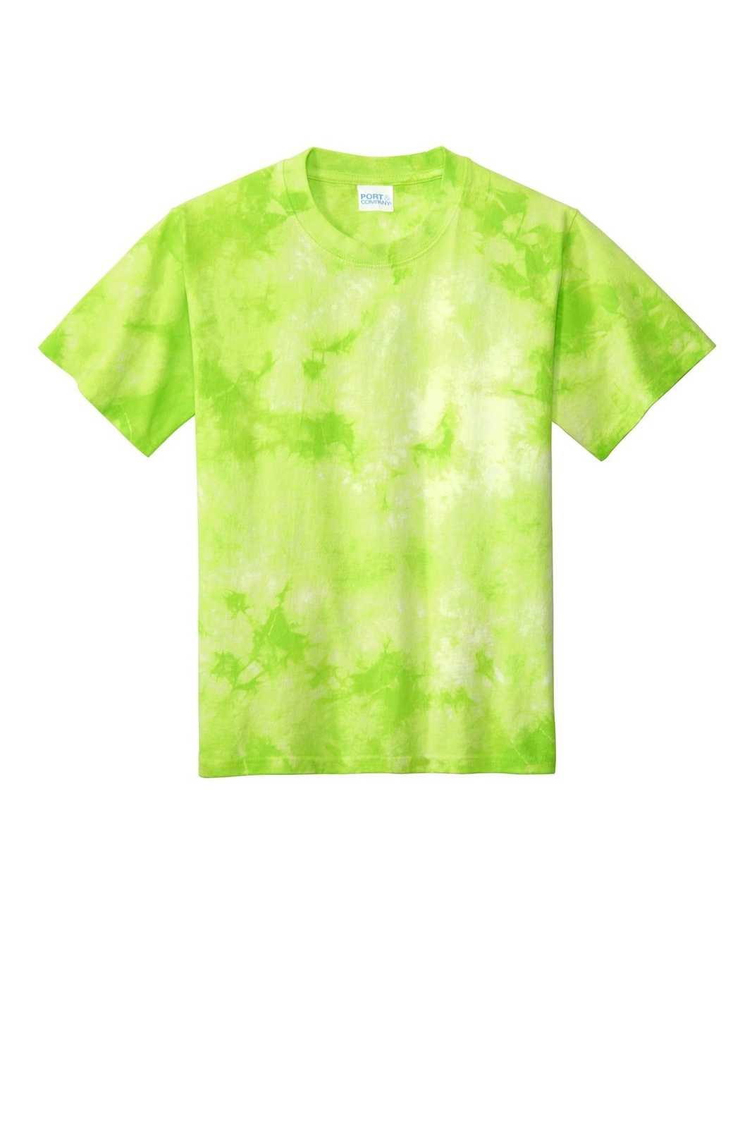 Port & Company PC145Y Youth Crystal Tie-Dye Tee - Lemon Lime - HIT a Double - 1