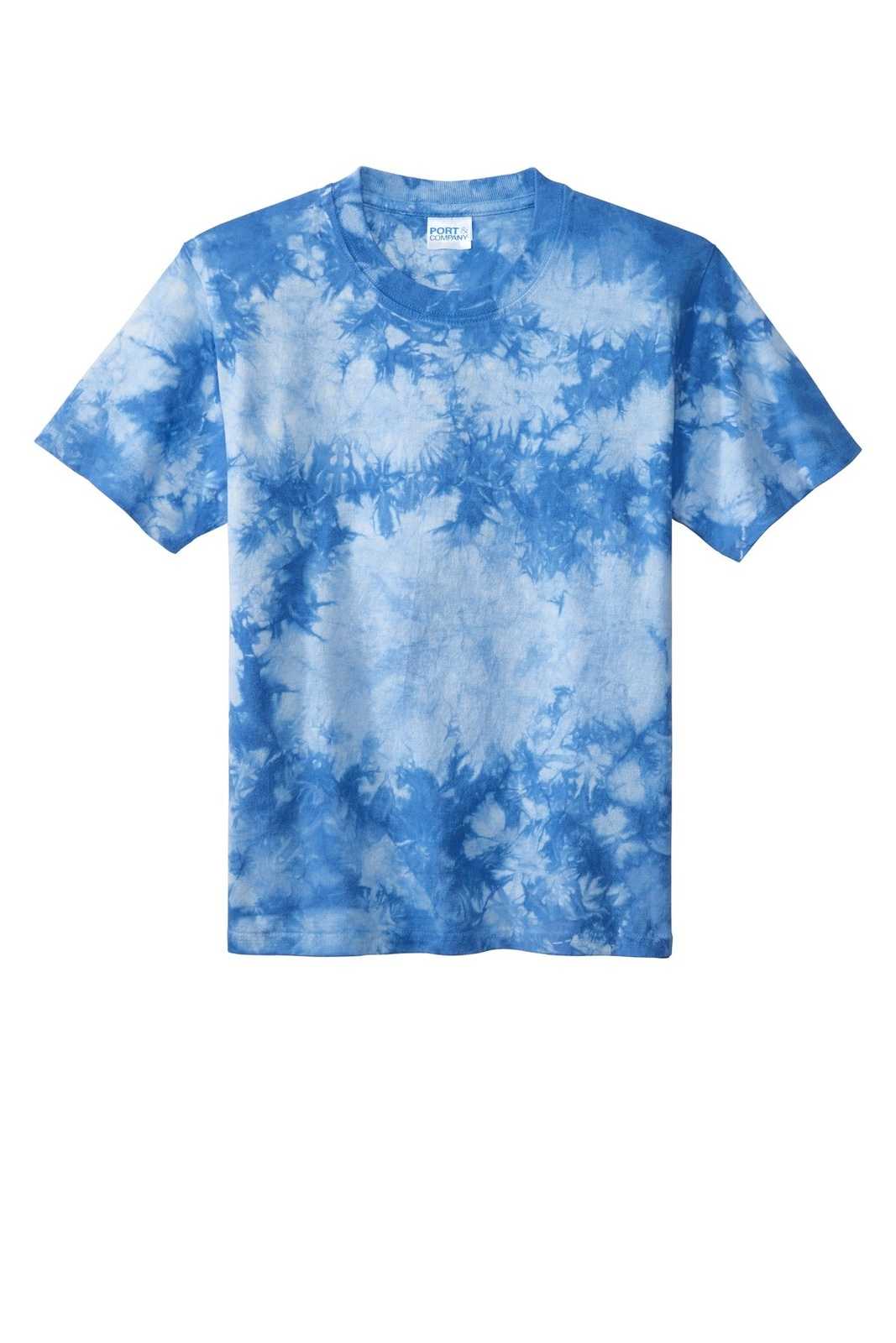 Port & Company PC145Y Youth Crystal Tie-Dye Tee - Sky Blue - HIT a Double - 1