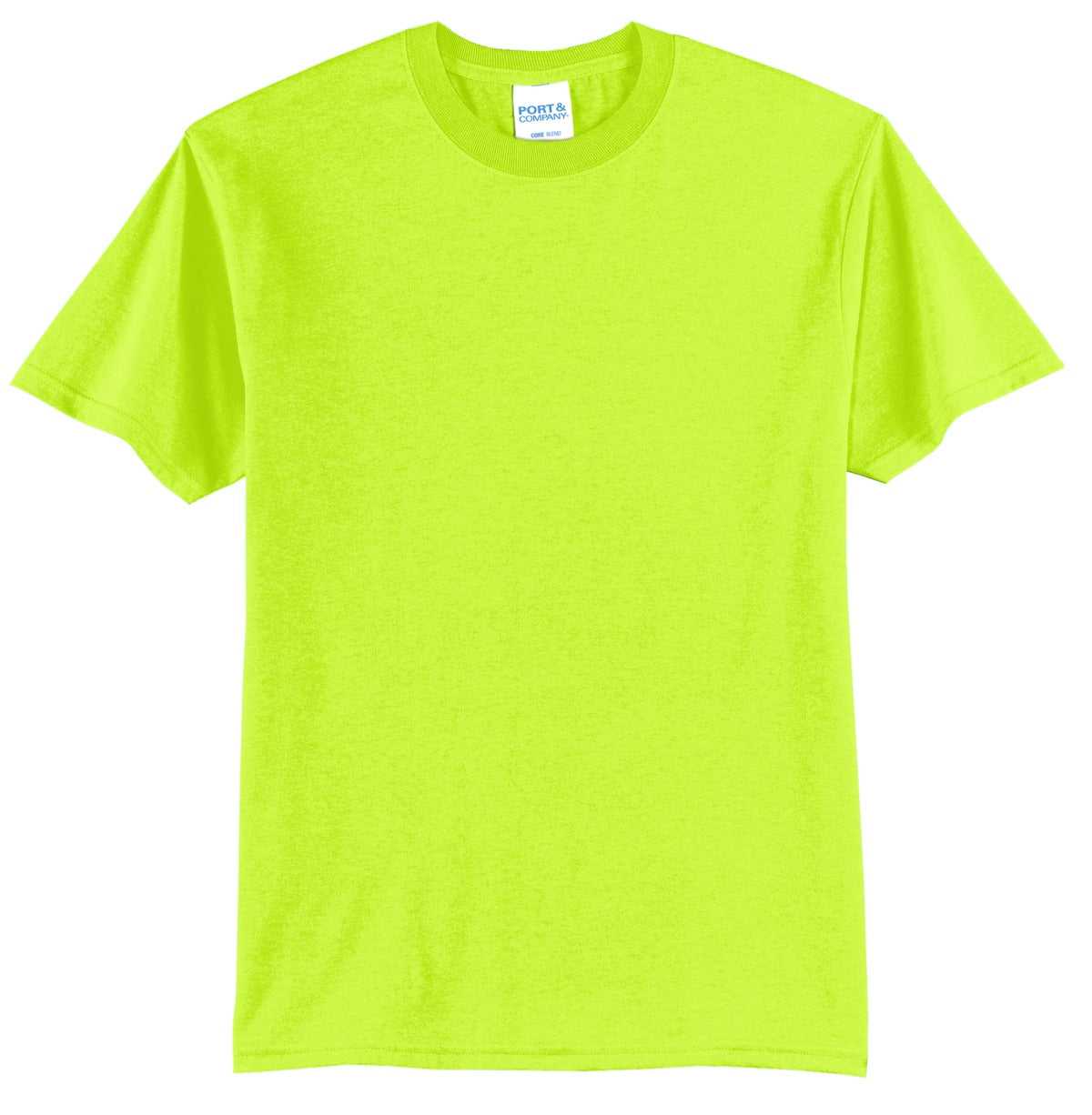 Port & Company PC55T Tall Core Blend Tee - Safety Green - HIT a Double - 1