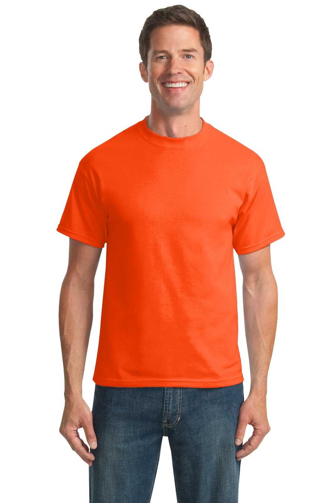 Port & Company PC55T Tall Core Blend Tee - Safety Orange - HIT a Double - 1