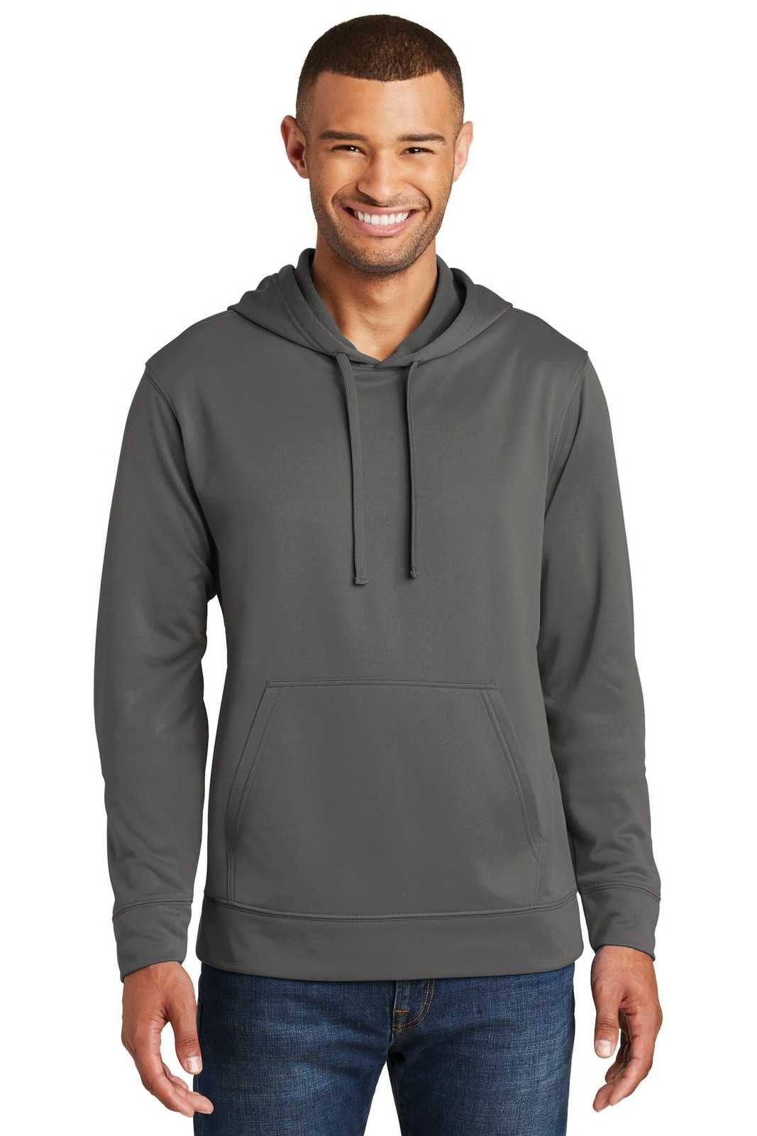 Port & Company PC590H Performance Fleece Pullover Hooded Sweatshirt - Charcoal - HIT a Double - 1
