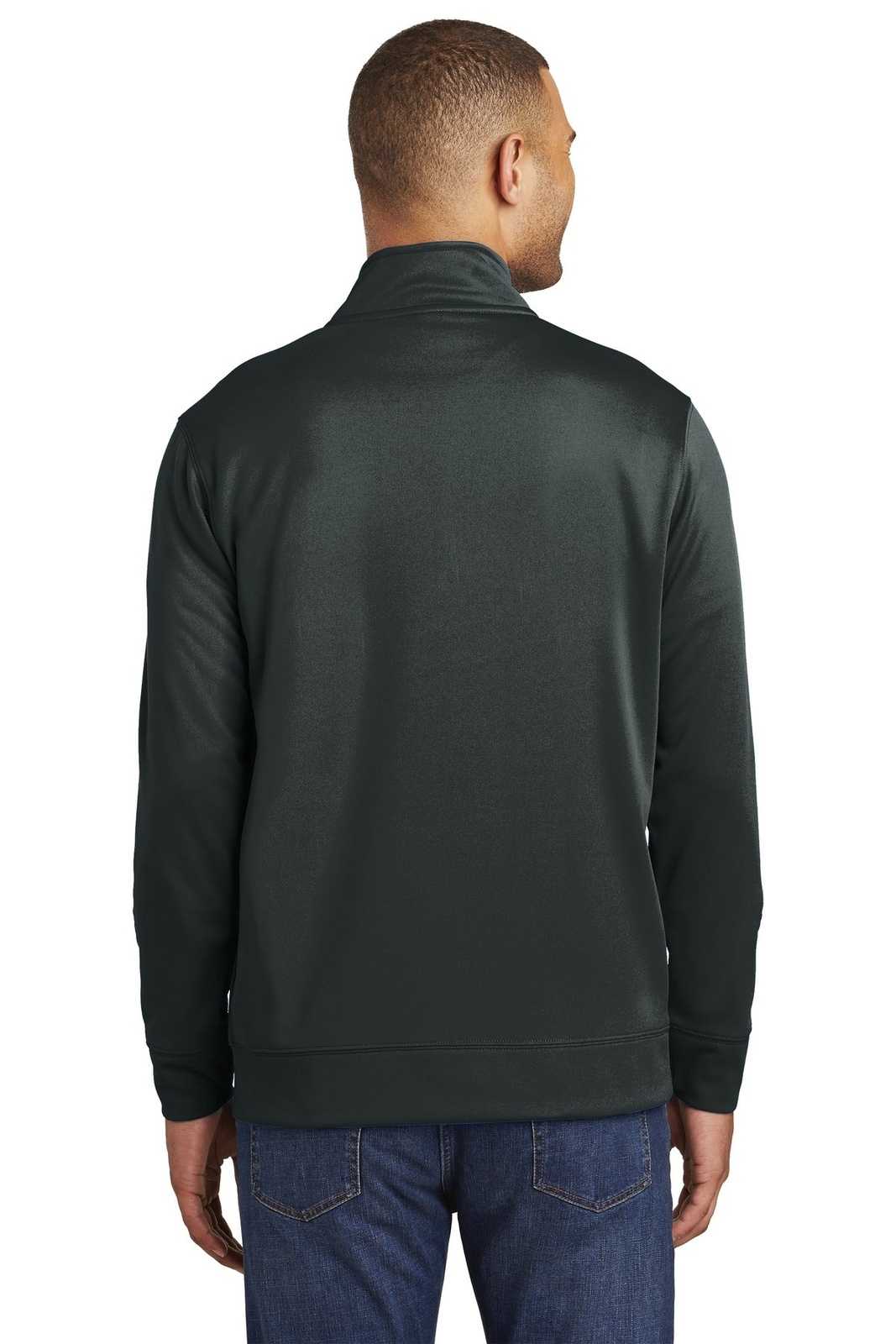 Port & Company PC590Q Fleece 1/4-Zip Pullover Sweatshirt - Jet Black - HIT a Double - 1