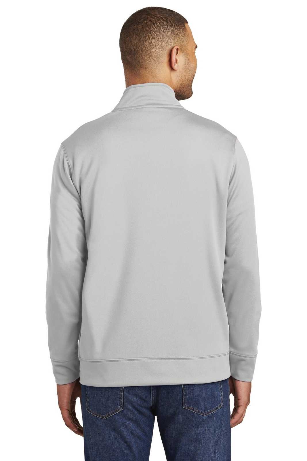 Port & Company PC590Q Fleece 1/4-Zip Pullover Sweatshirt - Silver - HIT a Double - 1