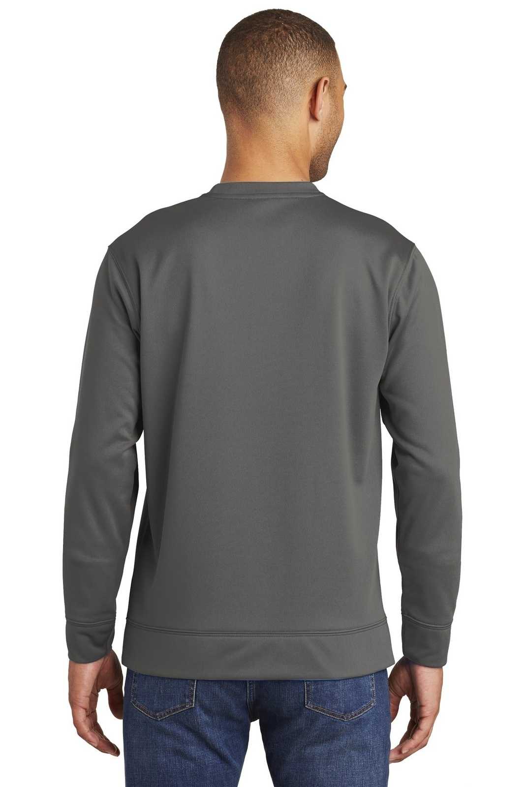 Port & Company PC590 Fleece Crewneck Sweatshirt - Charcoal - HIT a Double - 1
