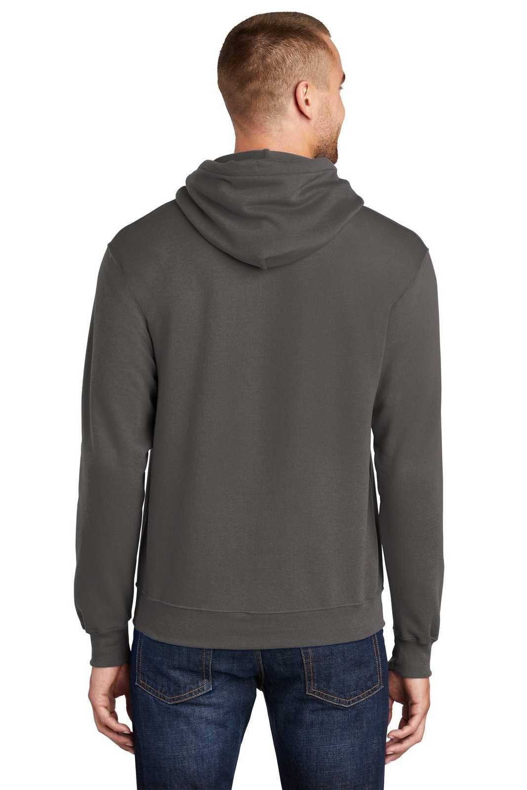 Port & Company PC78HT Tall Core Fleece Pullover Hooded Sweatshirt - Charcoal - HIT a Double - 1