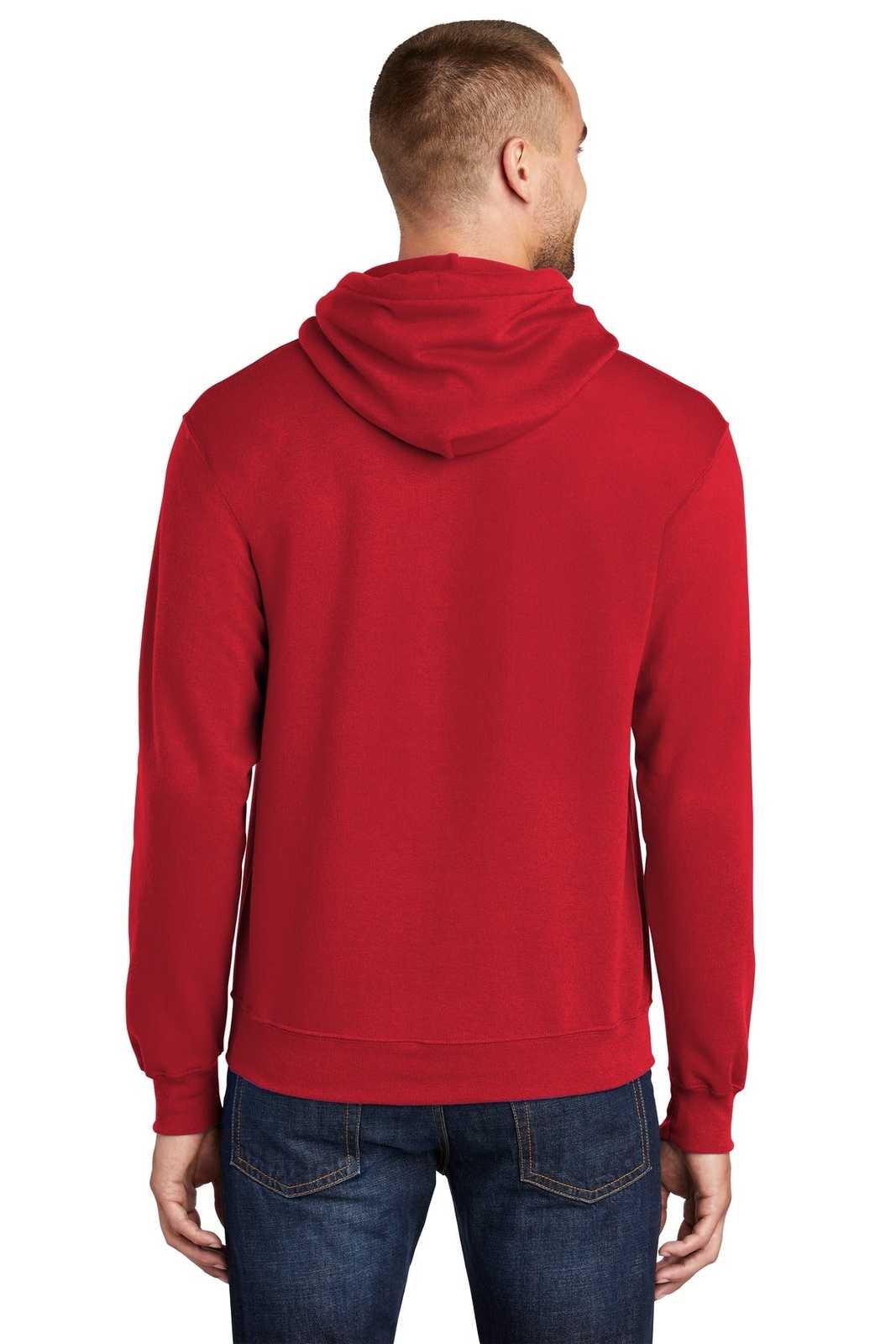 Port & Company PC78HT Tall Core Fleece Pullover Hooded Sweatshirt - Red - HIT a Double - 1