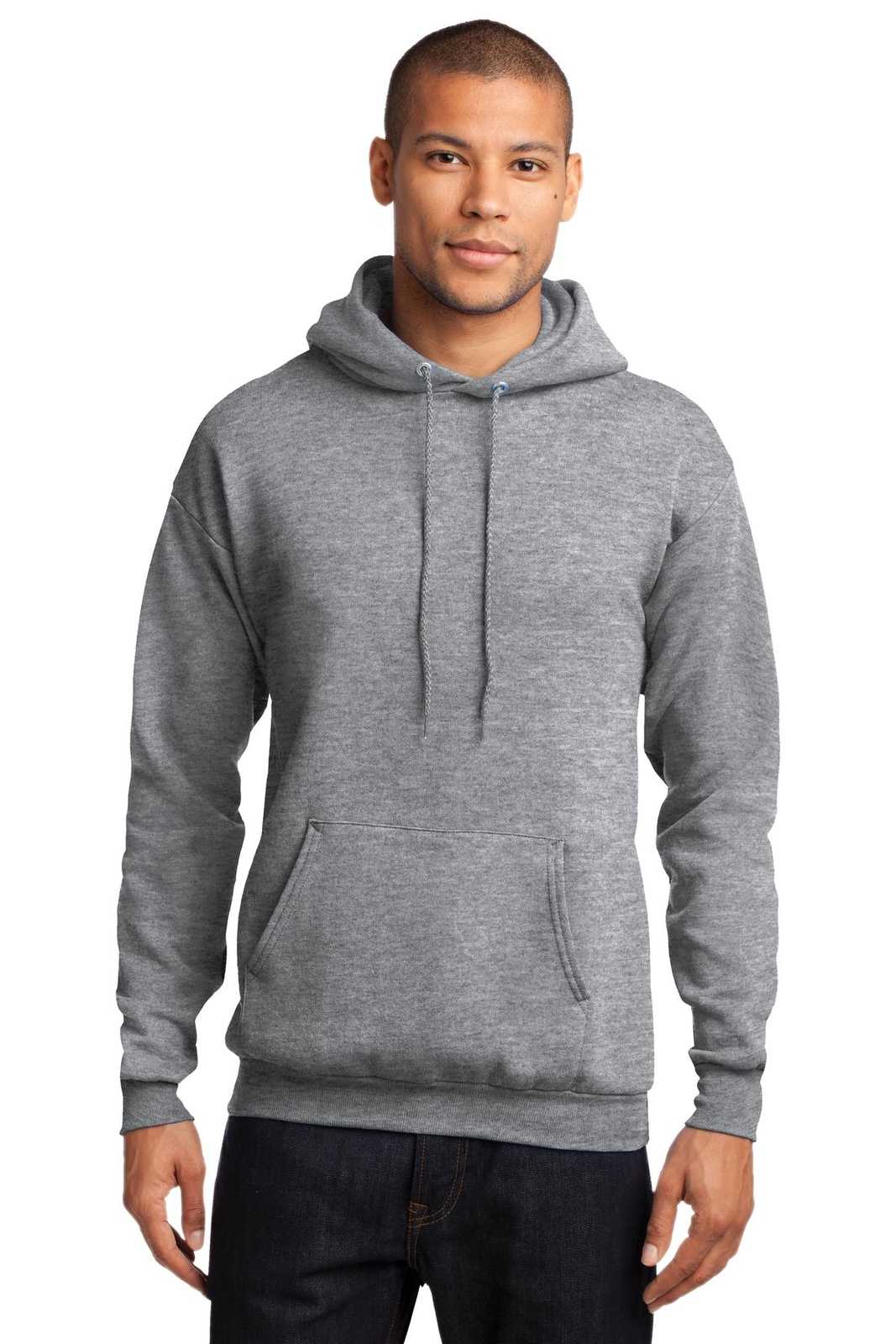 Port & Company PC78H Core Fleece Pullover Hooded Sweatshirt - Athletic Heather - HIT a Double - 1